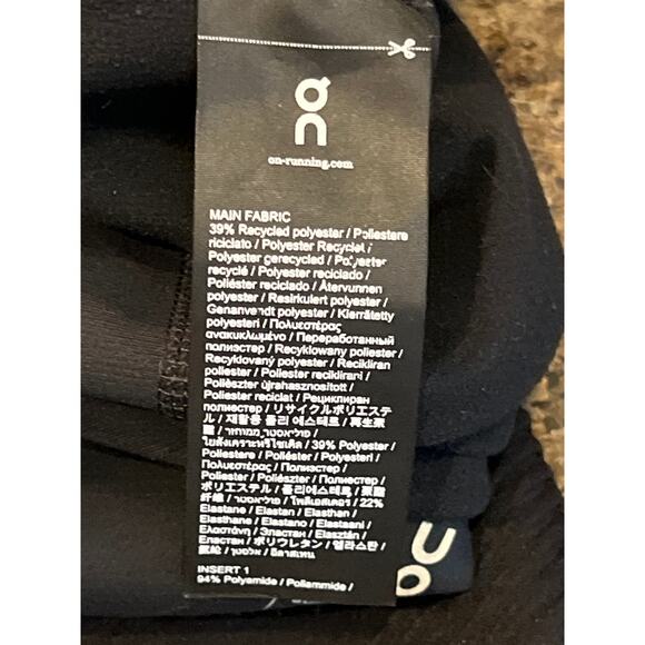 On Running Black Lumos Long Tight Size Small Zip Ankle - Picture 9 of 11